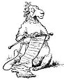 cartoon of knitting sheep