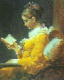 woman in yellow reading