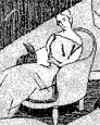 drawing of woman reading